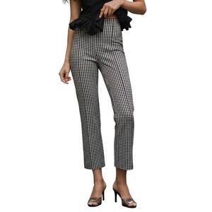 Anthropologie Plaid Cropped Pants - Size 8 Essential Slim - Stretchy Bootcut